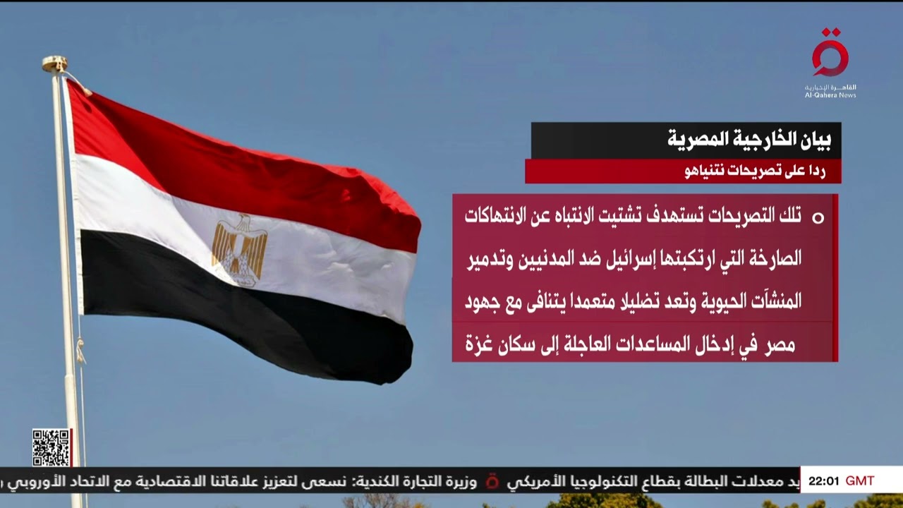 الخارجية المصرية: نعرب عن استهجاننا لتصريحات نتنياهو حول جهود مصر منذ بدء العدوان