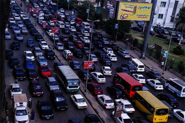 الحالة المرورية بمحيط استاد القاهرة
