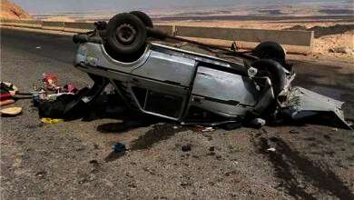 "إصابة 5 أشخاص".. رفع حطام حادث طريق