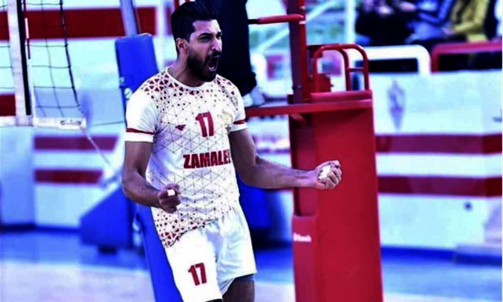 رضا هيكل لاعب فريق الطائرة بنادي الزمالك السابق