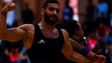 محمد مصطفى لاعب منتخب المصارعة