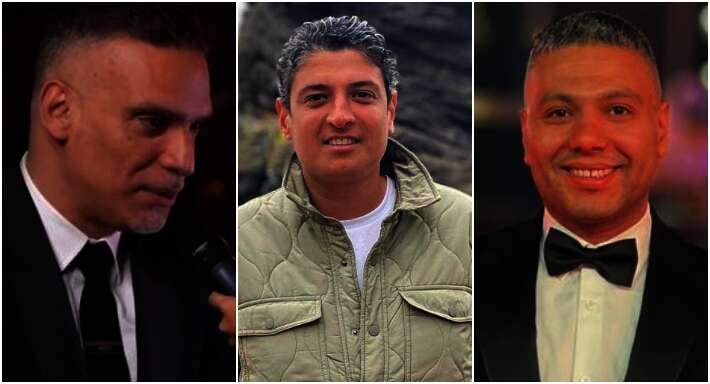 حسام شوقى وفتحى اسماعيل ومحمود كمال