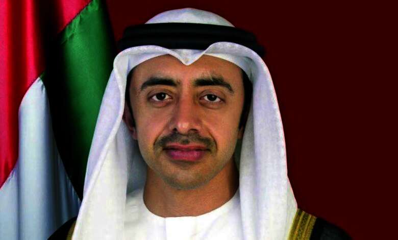 نائب رئيس مجلس الوزراء وزير الخارجية الإماراتي الشيخ عبد الله بن زايد آل نهيان