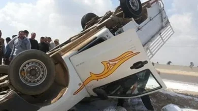 انقلاب سيارة نقل بنزين بجوار حى الأسمرات