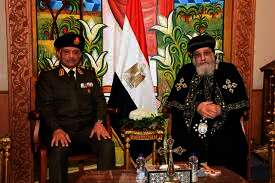 وزير الدفاع يهنئ البابا تواضروس الثانى بمناسبة عيد الميلاد المجيد