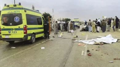 النيابة تصرح بدفن جثث ضحايا حادث تصادم 3 سيارات