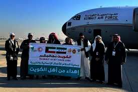 إقلاع الطائرة الـ14 من الجسر الكويتي الإغاثي لسوريا