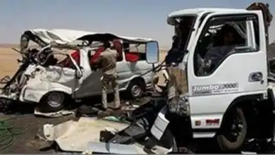 حريق خط غاز خلف نادى الصيد