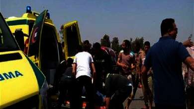 إصابة شخص فى حادث تصادم