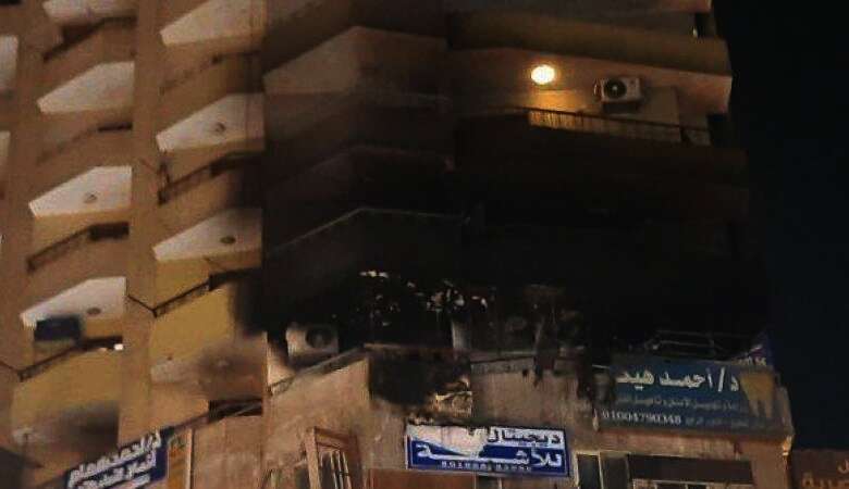 حريق عيادة طبية