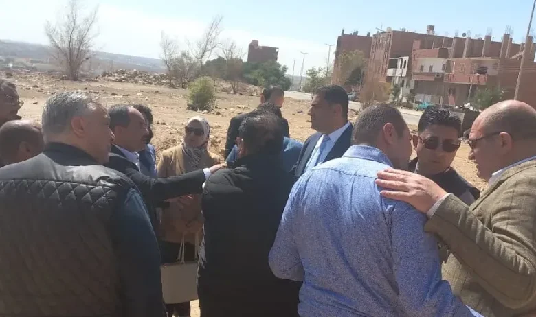 وفد لجنة الإسكان بمجلس النواب، برئاسة الدكتور أحمد عبد المجيد