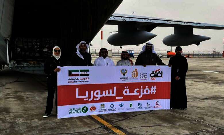 إقلاع الطائرة الـ26 من الجسر الجوي الكويتي بـ10 أطنان من المواد الغذائية إلى سوريا