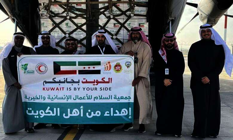 إقلاع الطائرة الـ19 من الجسر الجوي الكويتي بـ10 أطنان من المواد الغذائية والإيوائية إلى سوريا
