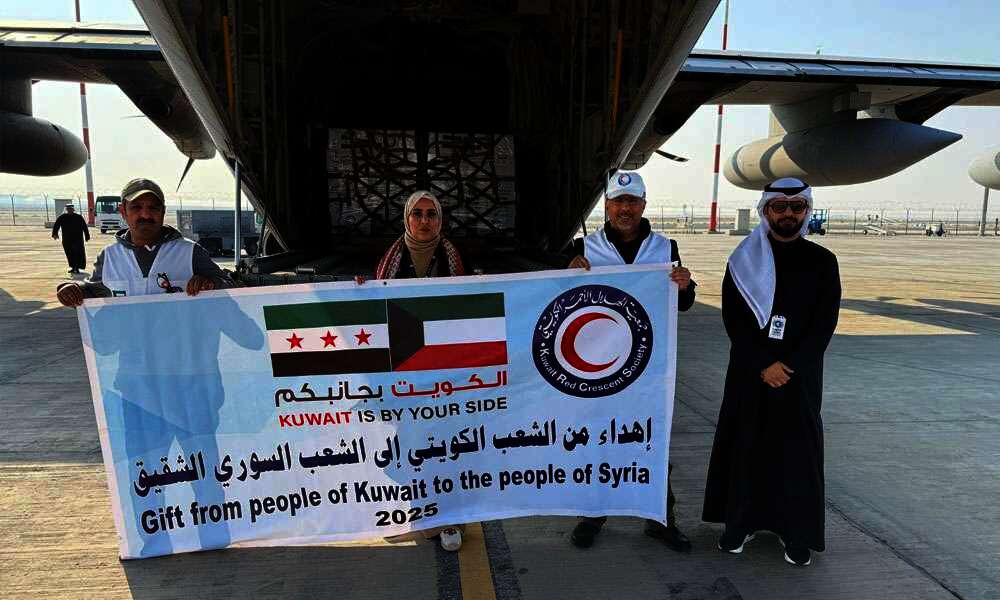 إقلاع الطائرة الـ29 من الجسر الجوي الكويتي لسوريا