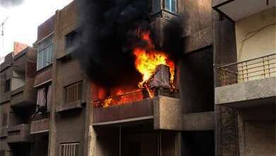 مصرع شخص في حريق شقة سكنية