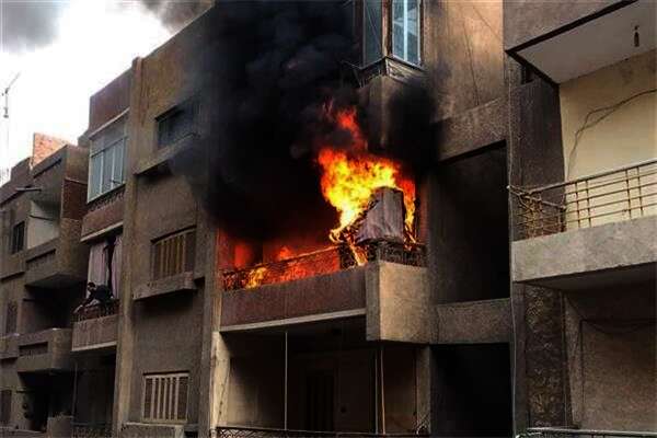 مصرع شخص في حريق شقة سكنية