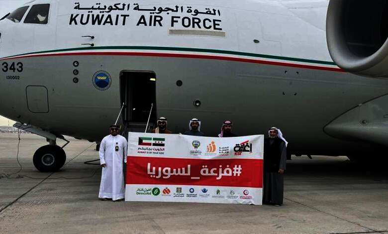 إقلاع الطائرة الـ27 من الجسر الجوي الكويتي بـ40 طنا من المواد الطبية إلى سوريا