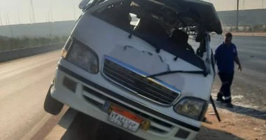 6 مصابين بسبب انقلاب ميكروباص