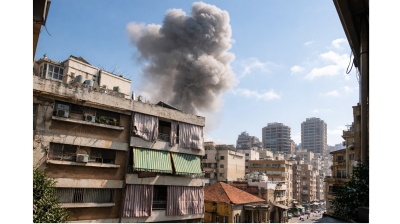 0426 Lebanon war military missile strikes 080426 Beirut residential areas hit by Israel missiles Cropped